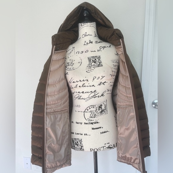 a.n.a Down Puffer Jacket Packable Hooded Bronze Brown Sz XL Winter Versatile - Picture 7 of 15